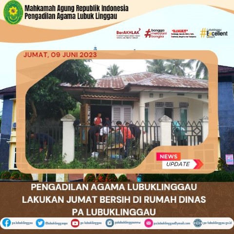 JUMAT BERSIH DI RUMAH DINAS 1