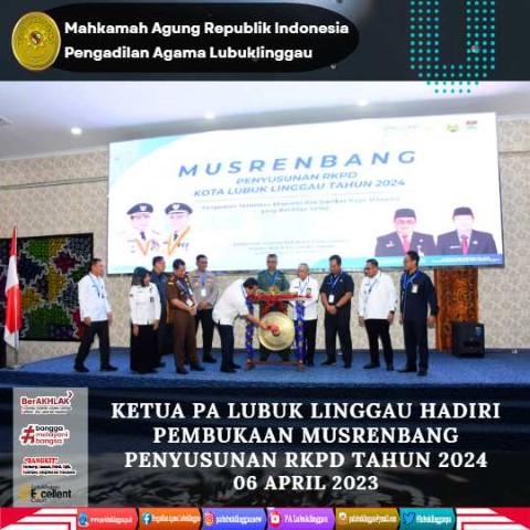 KETUA PA LUBUK LINGGAU HADIRI PEMBUKAAN MUSRENBANG RKPD TAHUN 2024 1