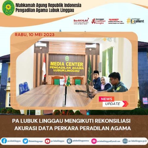 PA LUBUK LINGGAU MENGIKUTI REKONSILIASI AKURASI DATA PERKARA PERADILAN AGAMA 1