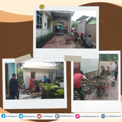 SEMANGAT GERAKAN JUMAT BERSIH DI LINGKUNGAN PENGADILAN AGAMA LUBUK LINGGAU 2