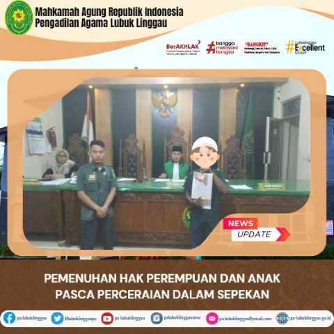 pemenuhan hak perempuan dan anak pasca perceraian dalam sepekan 3