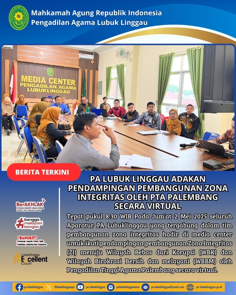 PA Lubuk Linggau adakan pendampingan pembangunan zona integritas oleh PTA Palembang secara virtual (1).jpg