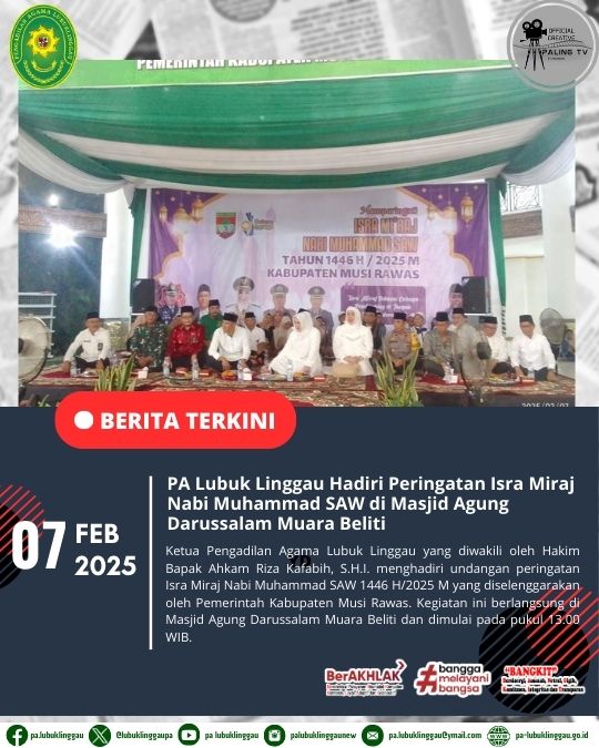 Peringatan Isra Miraj Nabi Muhammad SAW di Masjid Agung Darussalam Muara Beliti (1).jpg
