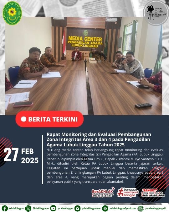 Rapat Monitoring dan Evaluasi Pembangunan Zona Integritas Area 3 dan 4 pada Pengadilan Agama Lubuk (1).jpg