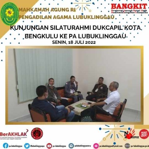 KUNJUNGAN SILATURAHMI DUKCAPIL KOTA BENGKULU 1