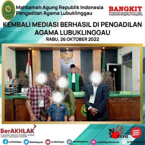 Kembali Mediasi Berhasil Di Pengadilan Agama LUBUKLINGGAU