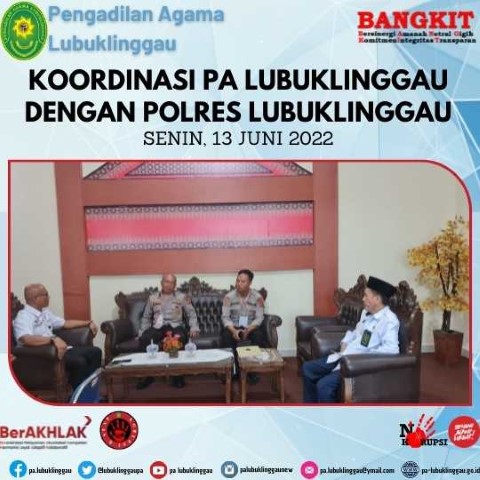 Koordinasi PA Lubuklinggau dengan Polsek lubuklinggau 1