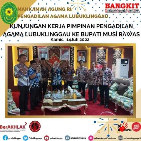 Kunjungan kerja pimpinan pengadilan agama lubuklinggau ke bupati musi rawas 1
