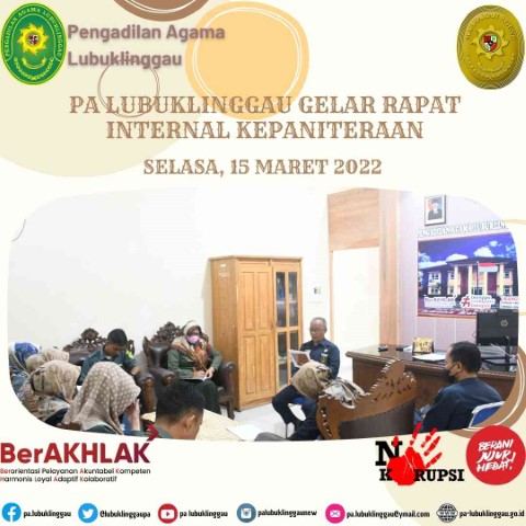 PA LUBUKLINGGAU GELAR RAPAT INTERNAL KEPANITERAAN 1