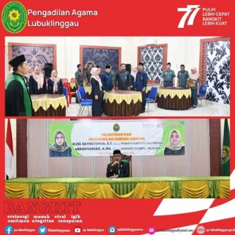 PELANTIKAN PENGAMBILAN SUMPAH PEJABAT FUNGSIONAL PRANATA KOMPUTER AHLI PERTAMA DAN AR