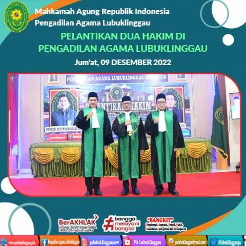 Pelantikan Hakim Pengadilan Agama Lubuk Linggau Kelas 1B 3