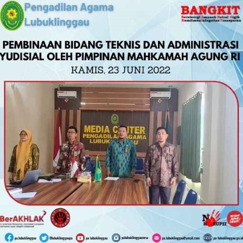 Pembinaan Bidang Teknis dan Administrasi Yudisial oleh Pimpinan Mahkamah Agung RI 1
