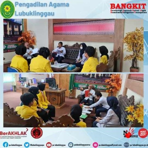 Penyambutan Mahasiswa Fakultas Hukum UNSRI untuk PKL Di PA Lubuklinggau 3