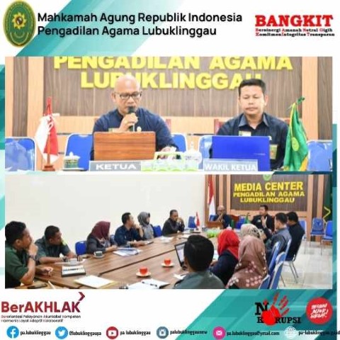 RAPAT KOORDINASI DAN MONITORING EVALUASI KEPANITERAAN PENGADILAN AGAMA LUBUKLINGGAU 2