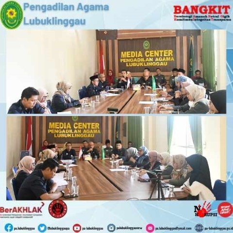 Rapat Panitia Bimtek E Court Bedah Berkas dan Pertandingan Tennis Persahabatan Pengadilan Agama Se W
