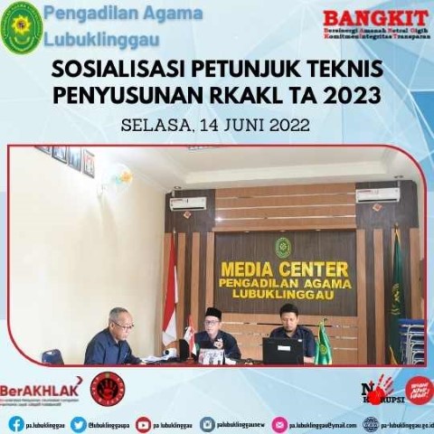 SOSIALISASI PETUNJUK TEKNIS PENYUSUNAN RKAKL TA 2023 1