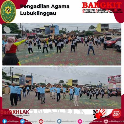 Senam Sehat Bersama antara Pengadilan Lubuklinggau dan Bank BSI Cabang Lubuklinggau 2