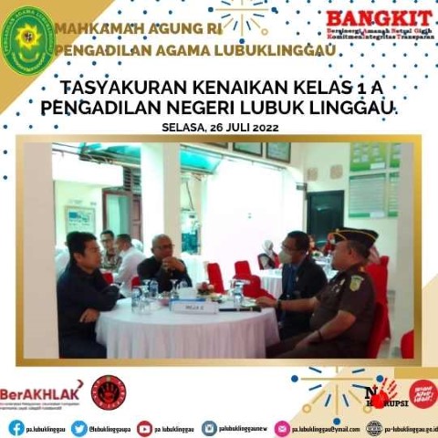 Tasyakuran Kenaikan Kelas 1 A Pengadilan Negeri Lubuk Linggau. 1
