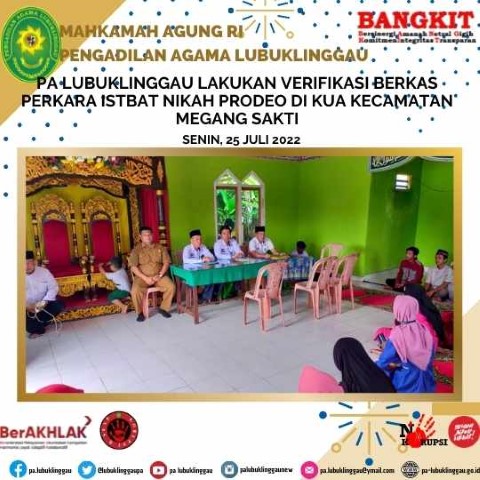 VERIFIKASI BERKAS PERKARA ISTBAT NIKAH PRODEO DI KUA KECAMATAN MEGANG SAKTI 1