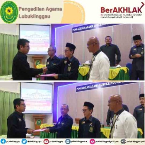 Wakil Ketua Menyerahkan Hasil Pengawasan Kepada Pejabat Pelaksana 2