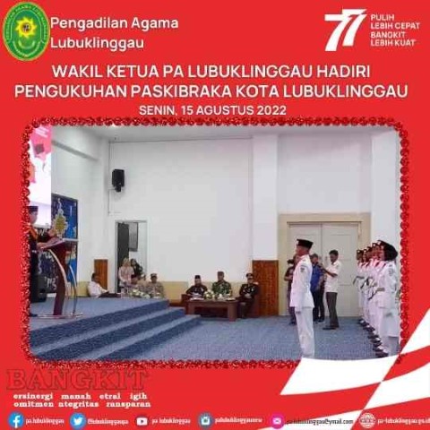 Wakil Ketua PA Lubuklinggau hadiri pengukuhan Paskibraka Kota Lubuklinggau web