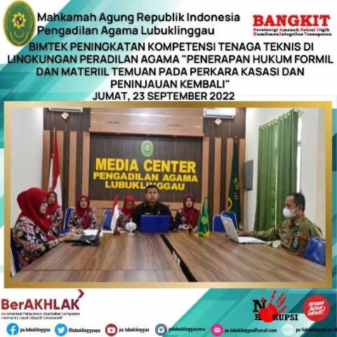 BIMTEK PENINGKATAN KOMPETENSI TENAGA TEKNIS DI LINGKUNGAN PERADI 1