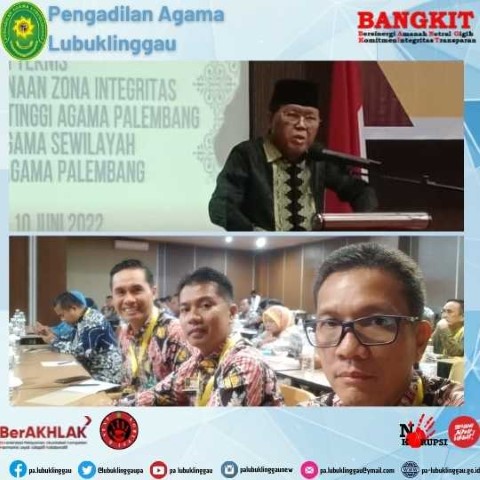 PEMBUKAAN bimtek pendampingan pelaksanaan zona integritas di lingkungan pta palembang 2