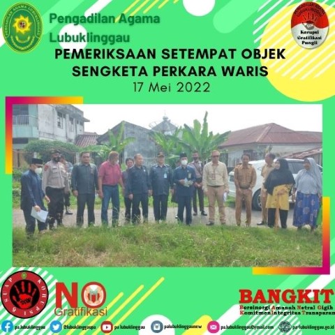 Pemeriksaan Setempat Objek Sengketa Perkara Waris 243Pdt.G2022PA 1